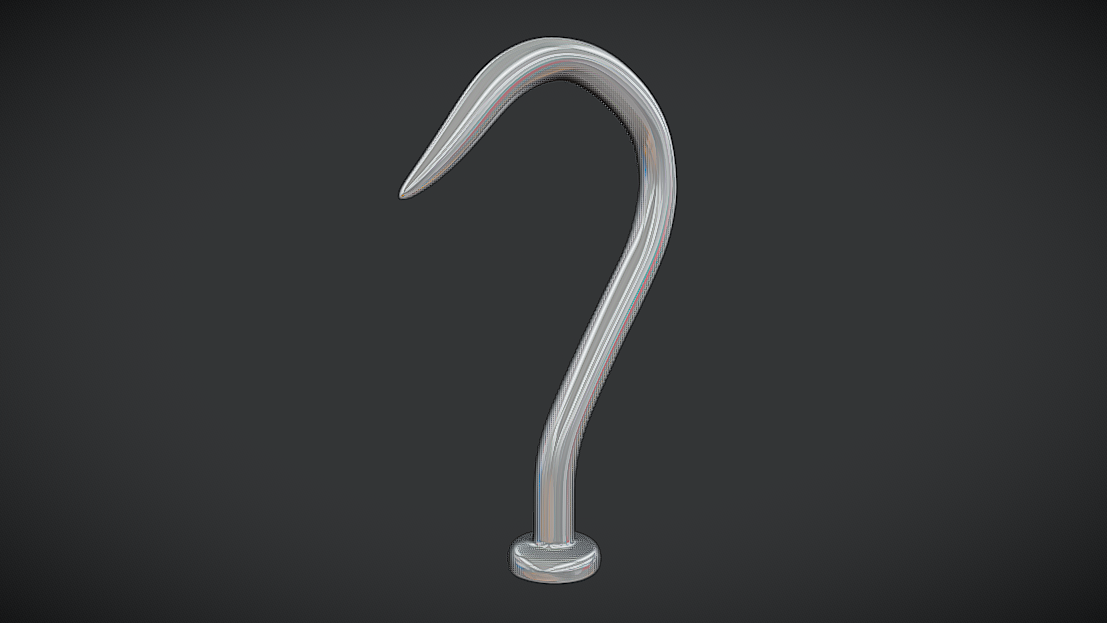 Stylised Metal Hook/Fish Hook | Fab