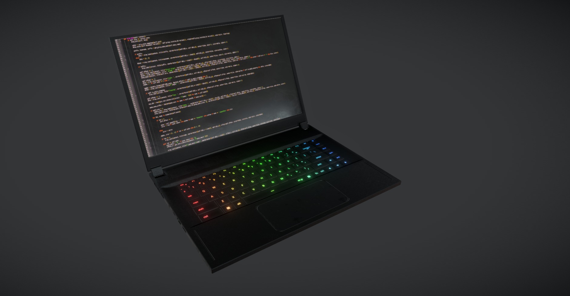Gaming Laptop PC - Variants - RGB Keyboard - Game Ready Asset LowPoly ...