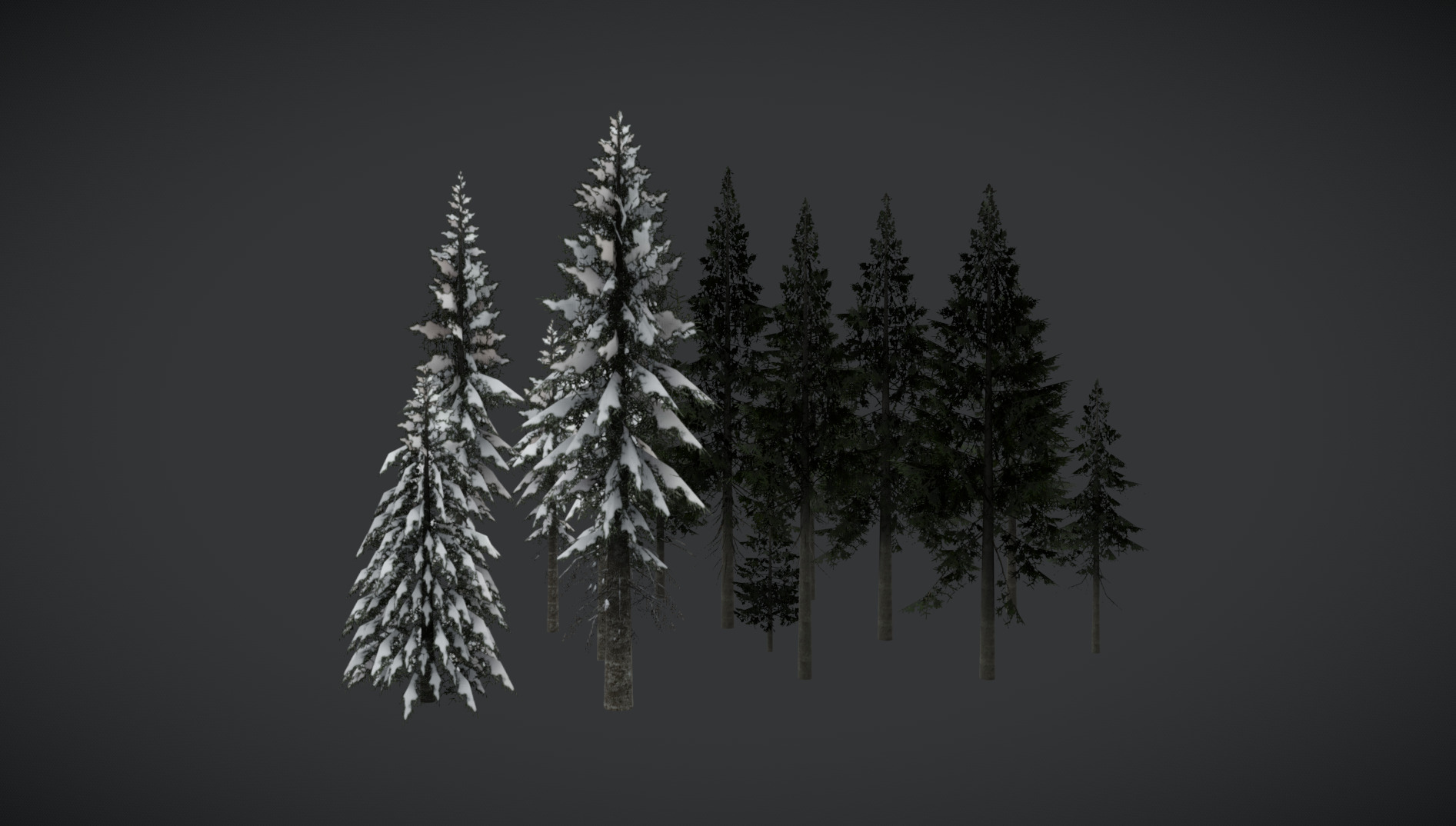 Low Poly Northern Spruce Pack | Fab