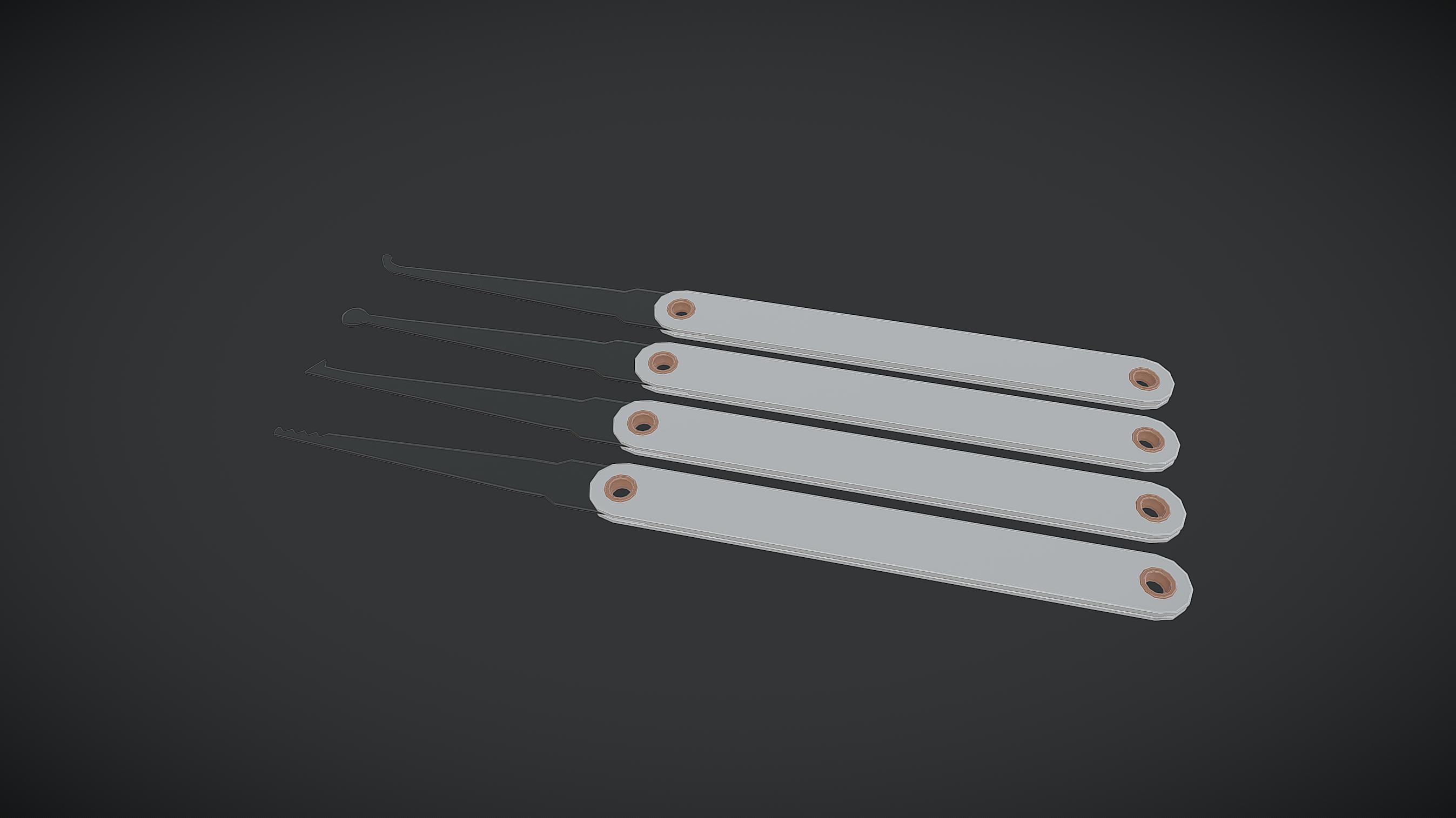 4 Lockpicks - Lock Picking Tool Kit | Fab
