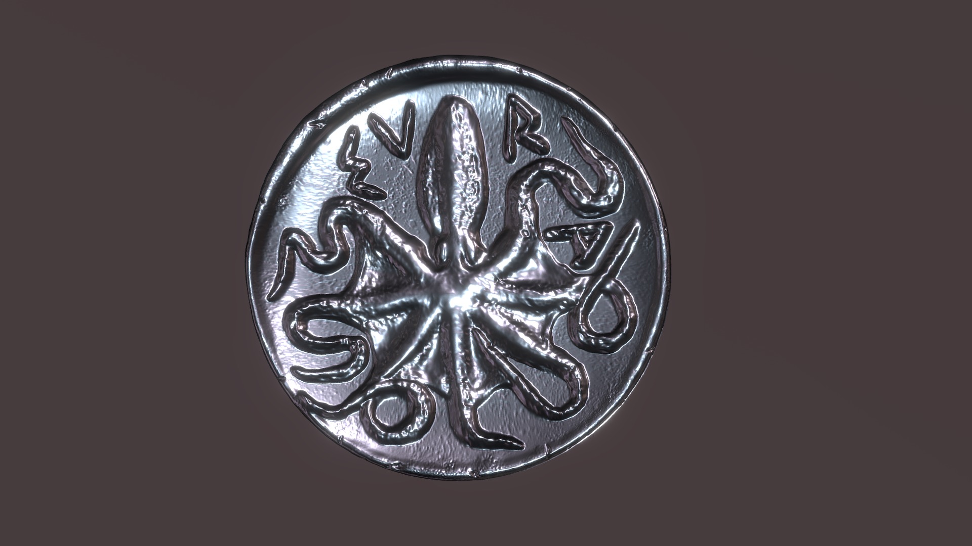 Octopus Coin/ Silver Litra/ | Fab