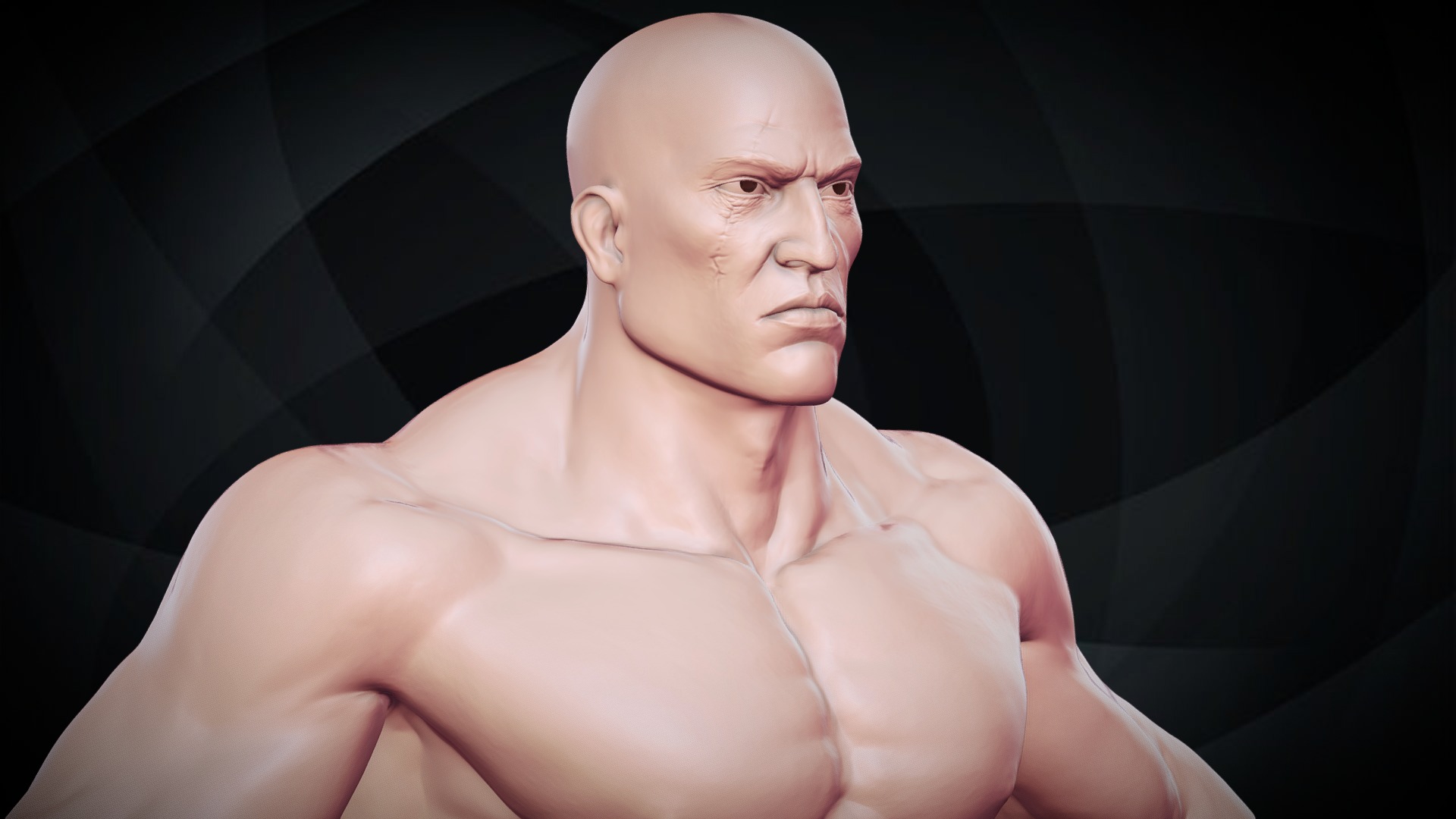 Fantasy Strong Muscle Man bust Kratos | Fab