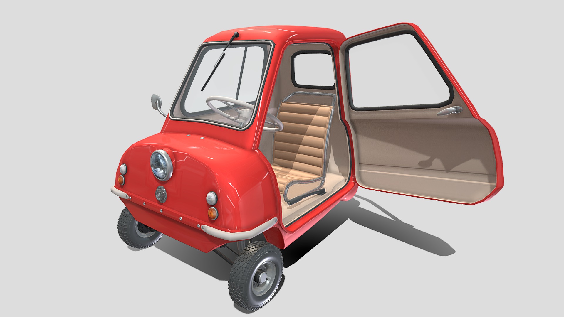 Microcar with interior and chassis | Fab