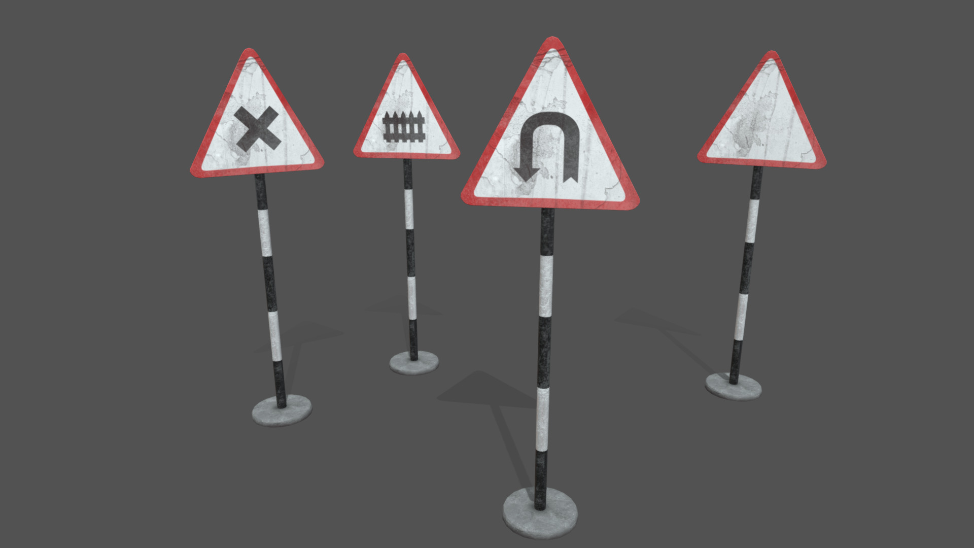 Road sign board : Animated and Rusty | Fab