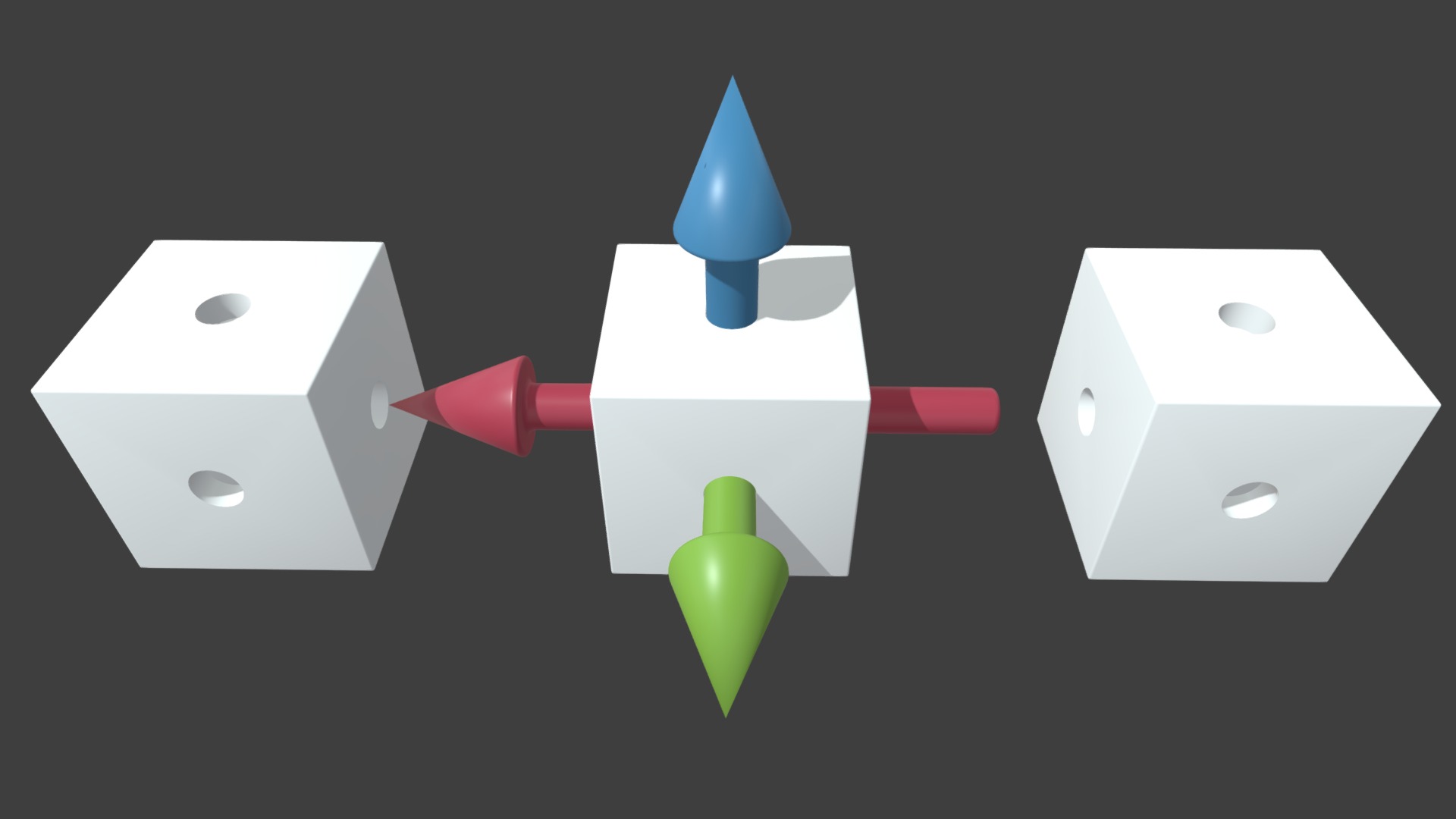 Default Cube with X Y Z Axes | Fab