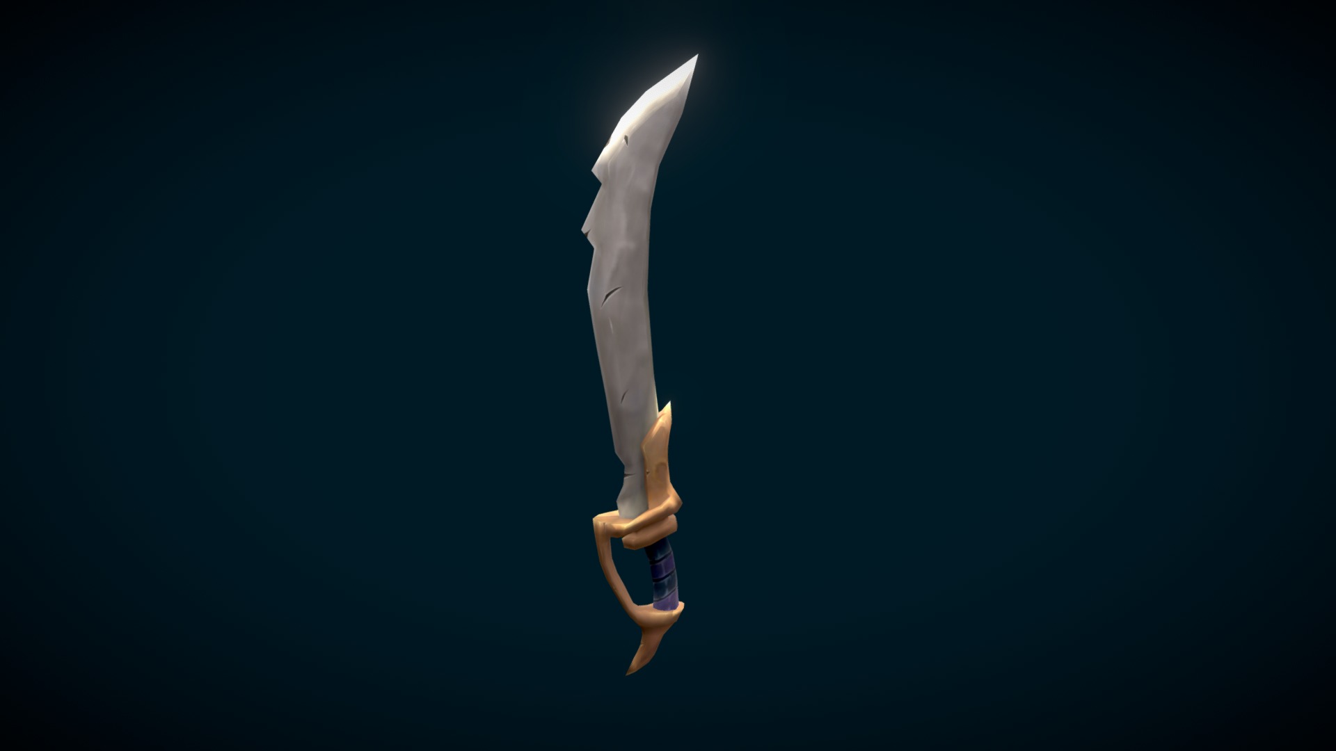 Fantasy Cutlass Low Poly | Fab