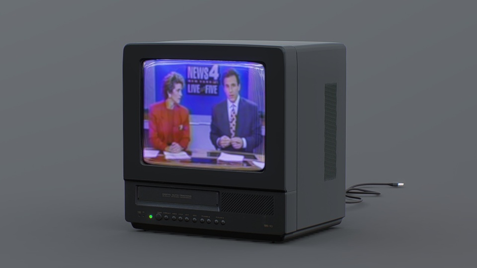 Classic 90s TV Set With VideoRecorder | Fab