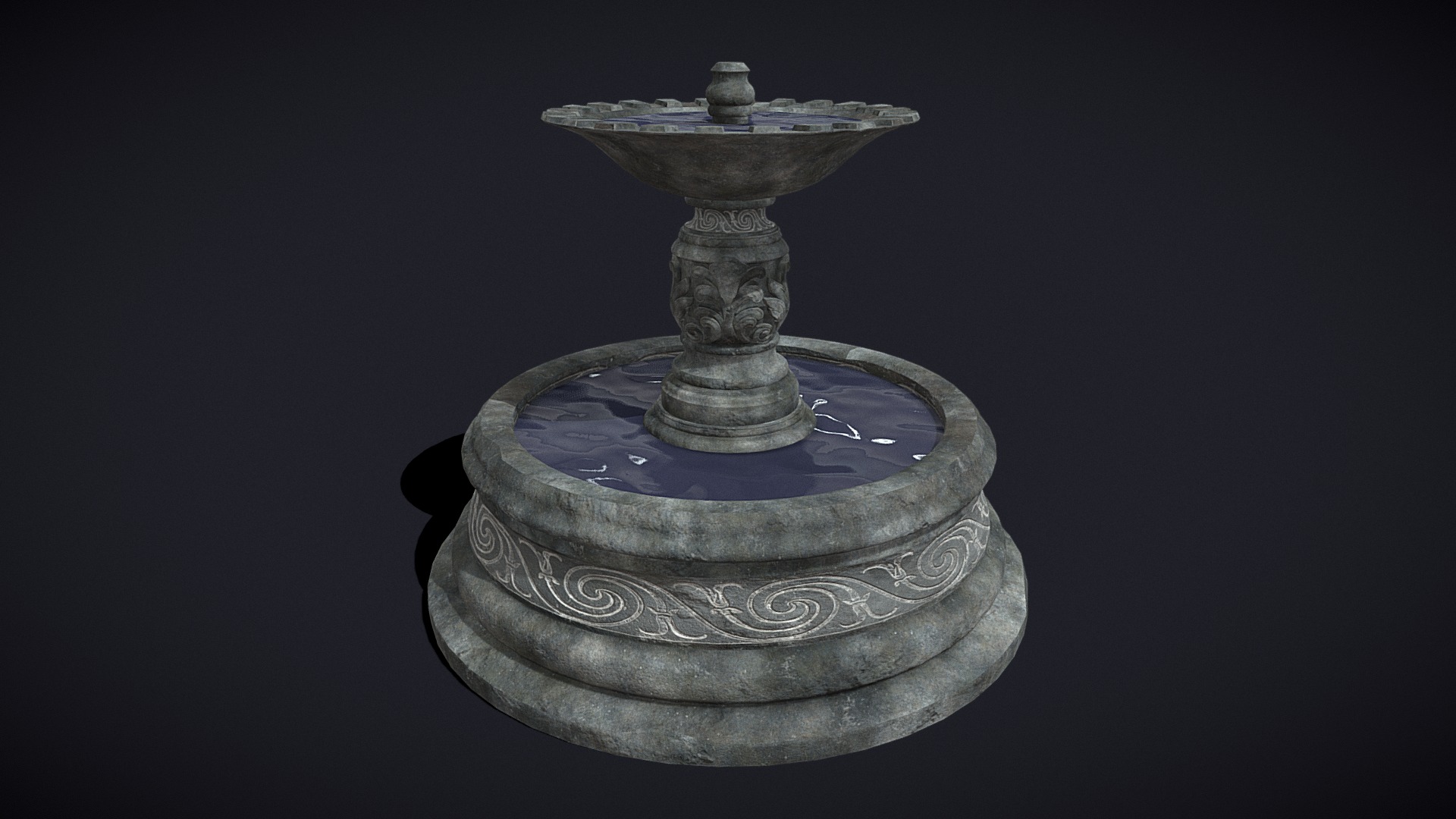 Round Ornamented Water Fountain | Fab