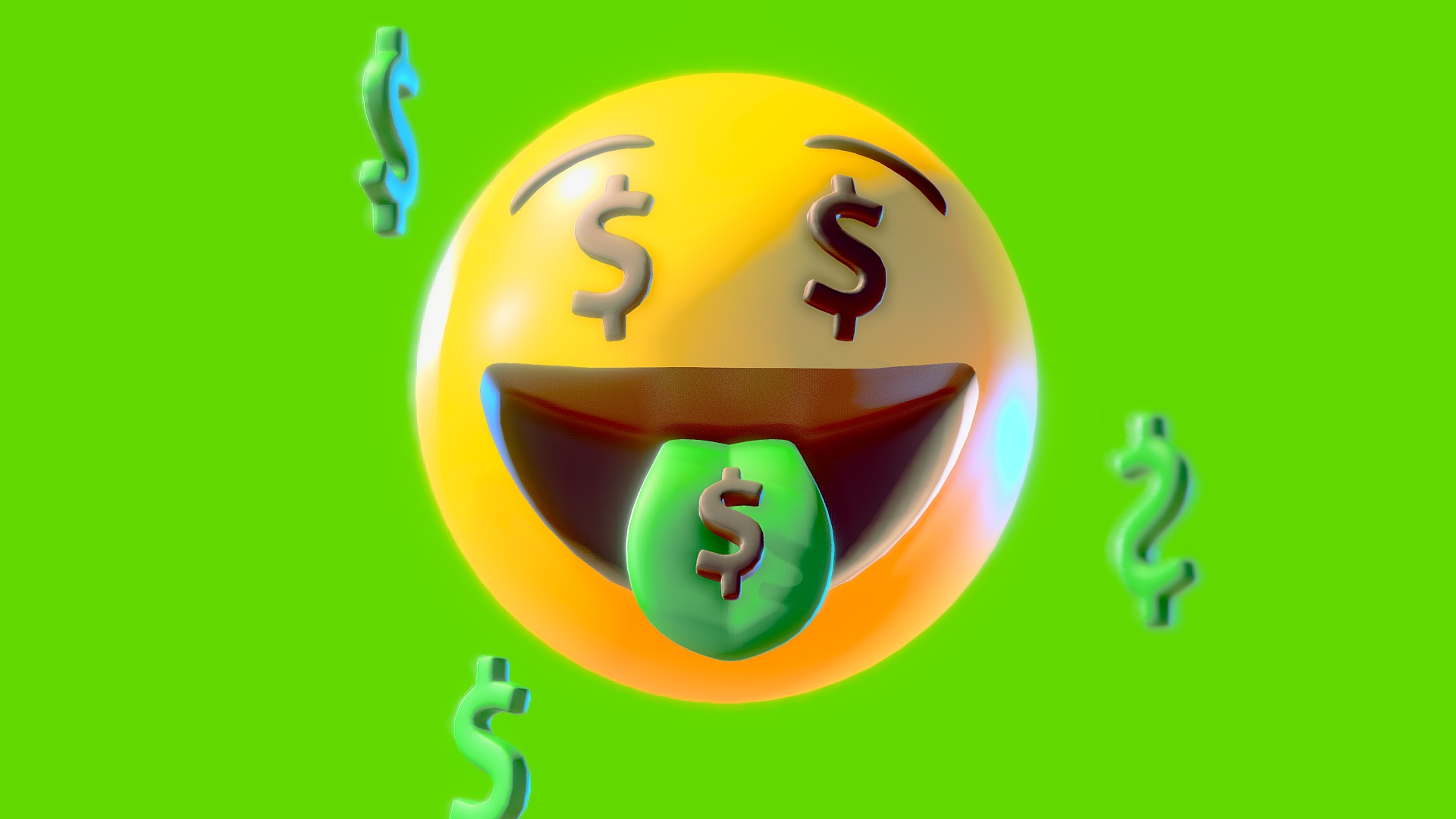Money Eyes Tongue Face Emoticon Emoji or Smiley | Fab