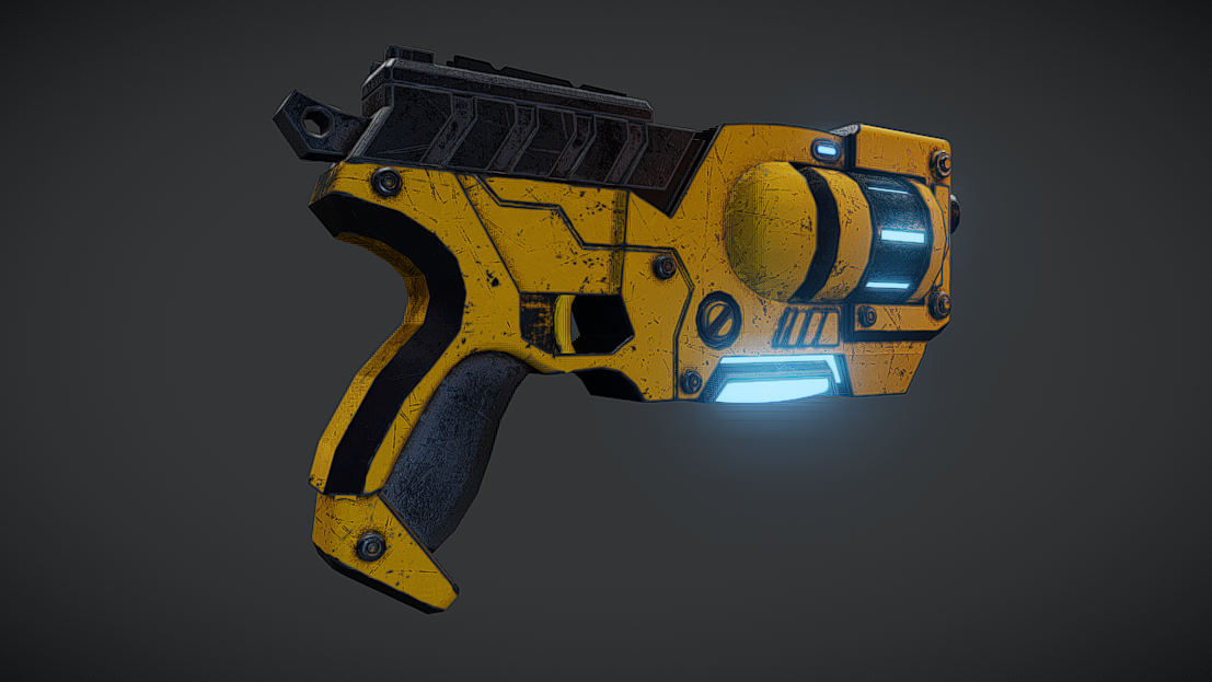 Sci-Fi Gun | Rigged | Fab