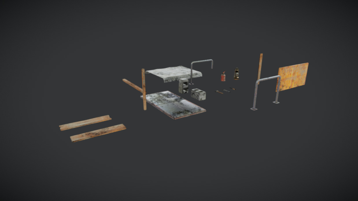 Post Apocalyptic crafting table kitbash | Fab