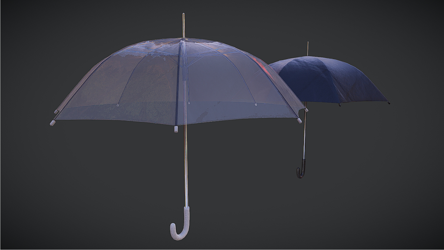 Transparent and Normal Umbrella | Fab