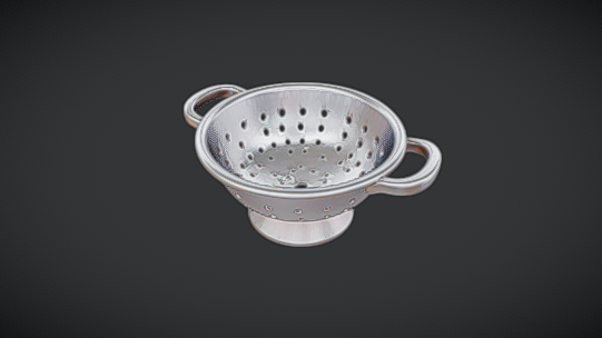 Stylized Stainless Steel Colander (4K PBR) | Fab