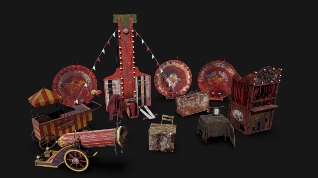 Horror Circus Props Pack (Realistic, carnival, props, freakshow ...